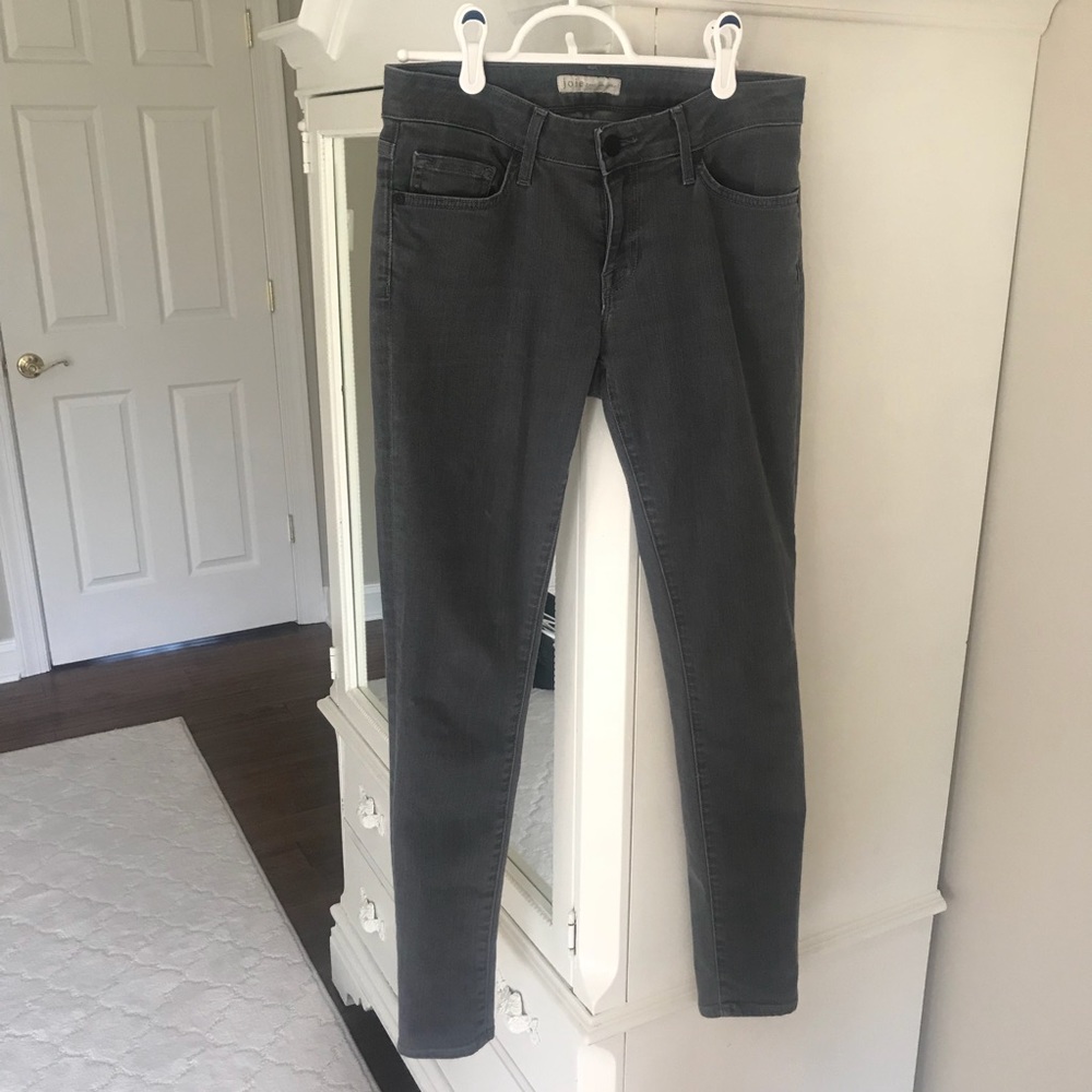 Joie Mid-Rise Grey Skinny Jeans